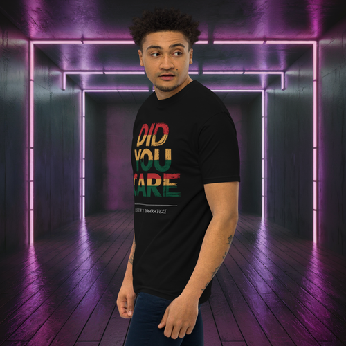 D-Kheem Heavyweight Tee Did You Care black back product image.