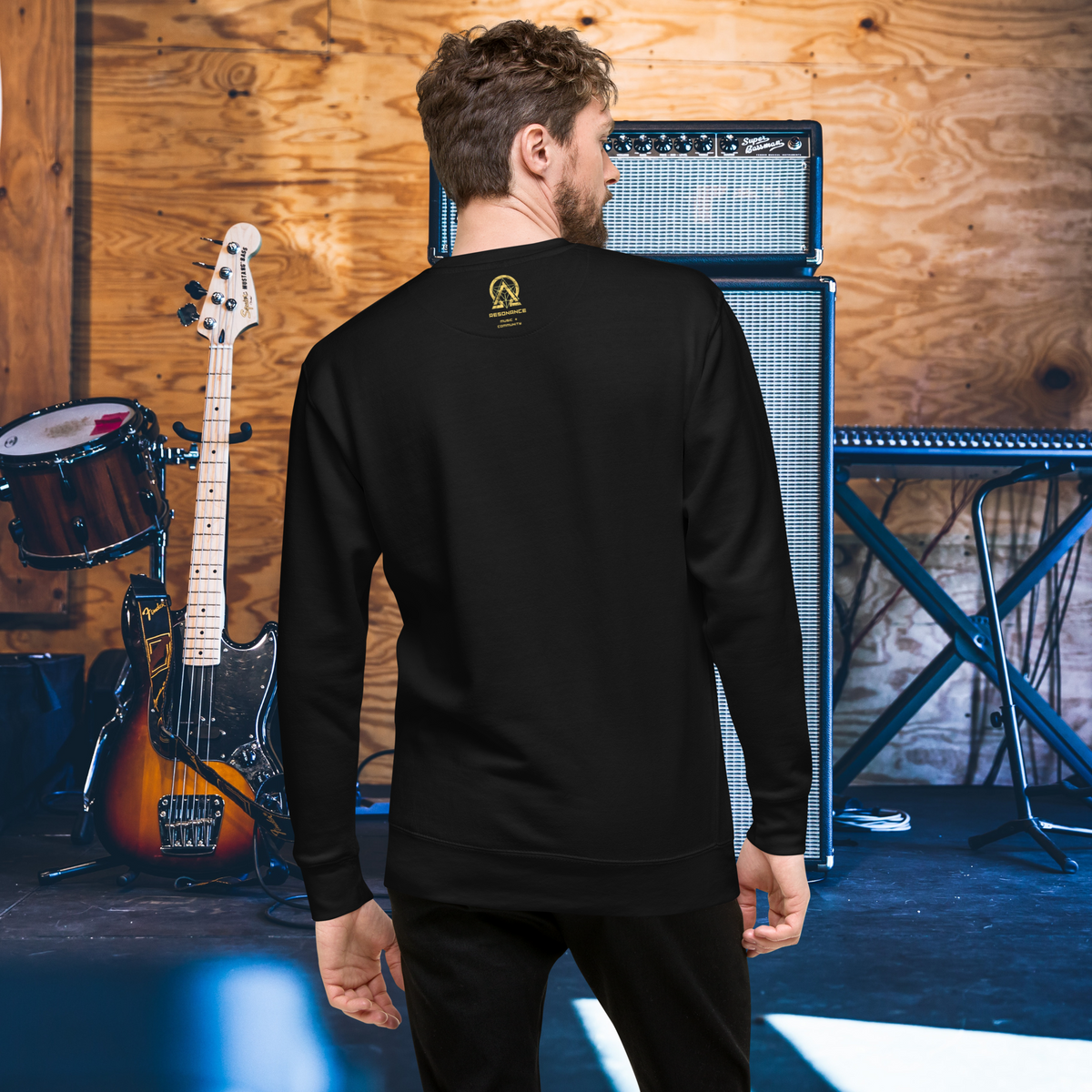 rnc4music Sweatshirt „Essential“ – Schwarz Rückseite