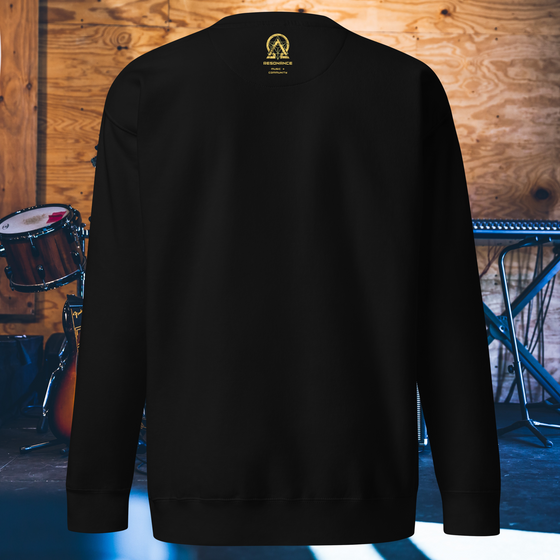 Black RNC Essential Artist's Premium Sweatshirt, crafted from high-quality cotton blend with a soft fleece interior for a cozy and comfortable everyday artistic style.