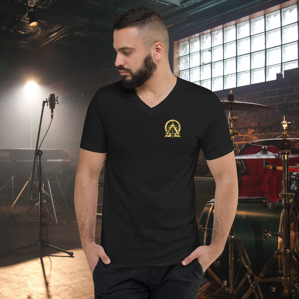 RNC Classic Signature V-Neck Tee black front product image.