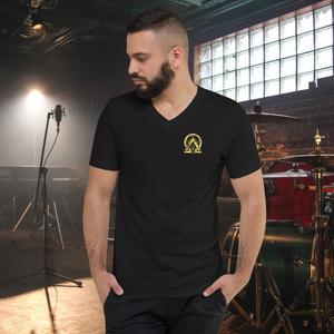 RNC Classic Signature V-Neck Tee in elegant design, showcasing its sleek silhouette and luxurious combed cotton fabric, emphasizing eco-friendly and sustainable fashion values.