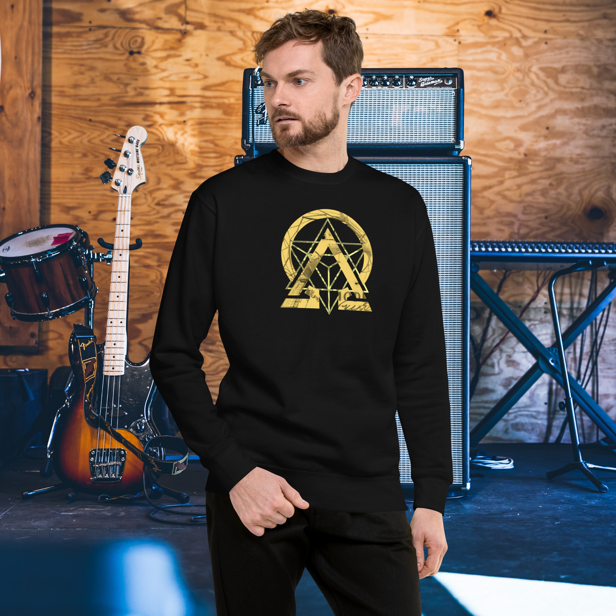 rnc4music Sweatshirt „Essential“ – Schwarz Vorderseite