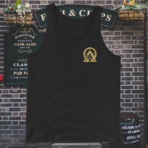 RNC Classic Staple Tank Top in classic black, showcasing its premium quality and design, perfect for artists and music enthusiasts.