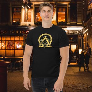 Sleek and elegant black RNC Essential Artist's Classic Tee, ideal for a structured appearance in layered streetwear fashion. Reflects modern design and unmatched comfort.