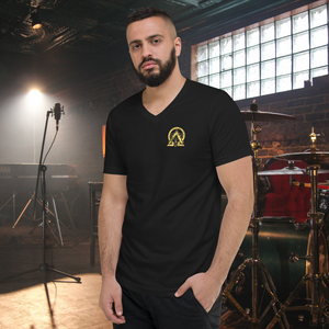 RNC Classic Signature V-Neck Tee in elegant design, showcasing its sleek silhouette and luxurious combed cotton fabric, emphasizing eco-friendly and sustainable fashion values.