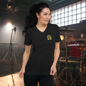 RNC Classic Signature V-Neck Tee in elegant design, showcasing its sleek silhouette and luxurious combed cotton fabric, emphasizing eco-friendly and sustainable fashion values.