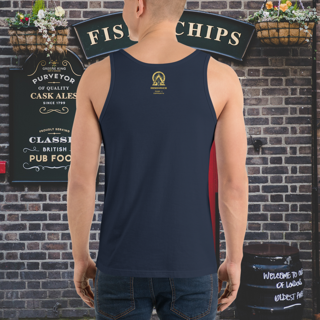 RNC Classic Staple Tank Top navy back product image.