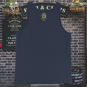 RNC Classic Staple Tank Top in deep navy, a hue that embodies the rich artistic spirit of the Resonance Music & Art Community.