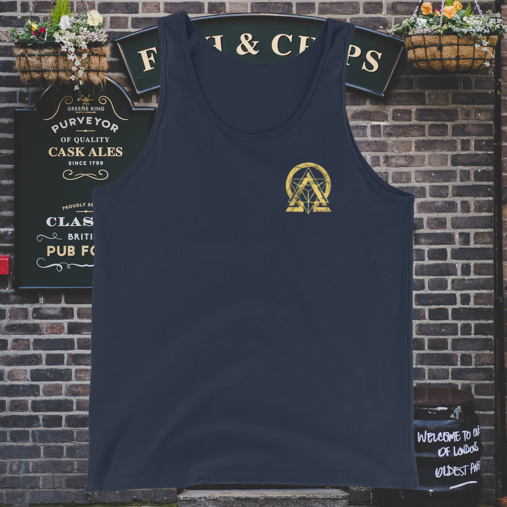 RNC Classic Staple Tank Top navy side product image.