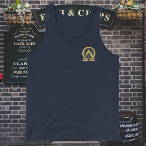 RNC Classic Staple Tank Top in deep navy, a hue that embodies the rich artistic spirit of the Resonance Music & Art Community.