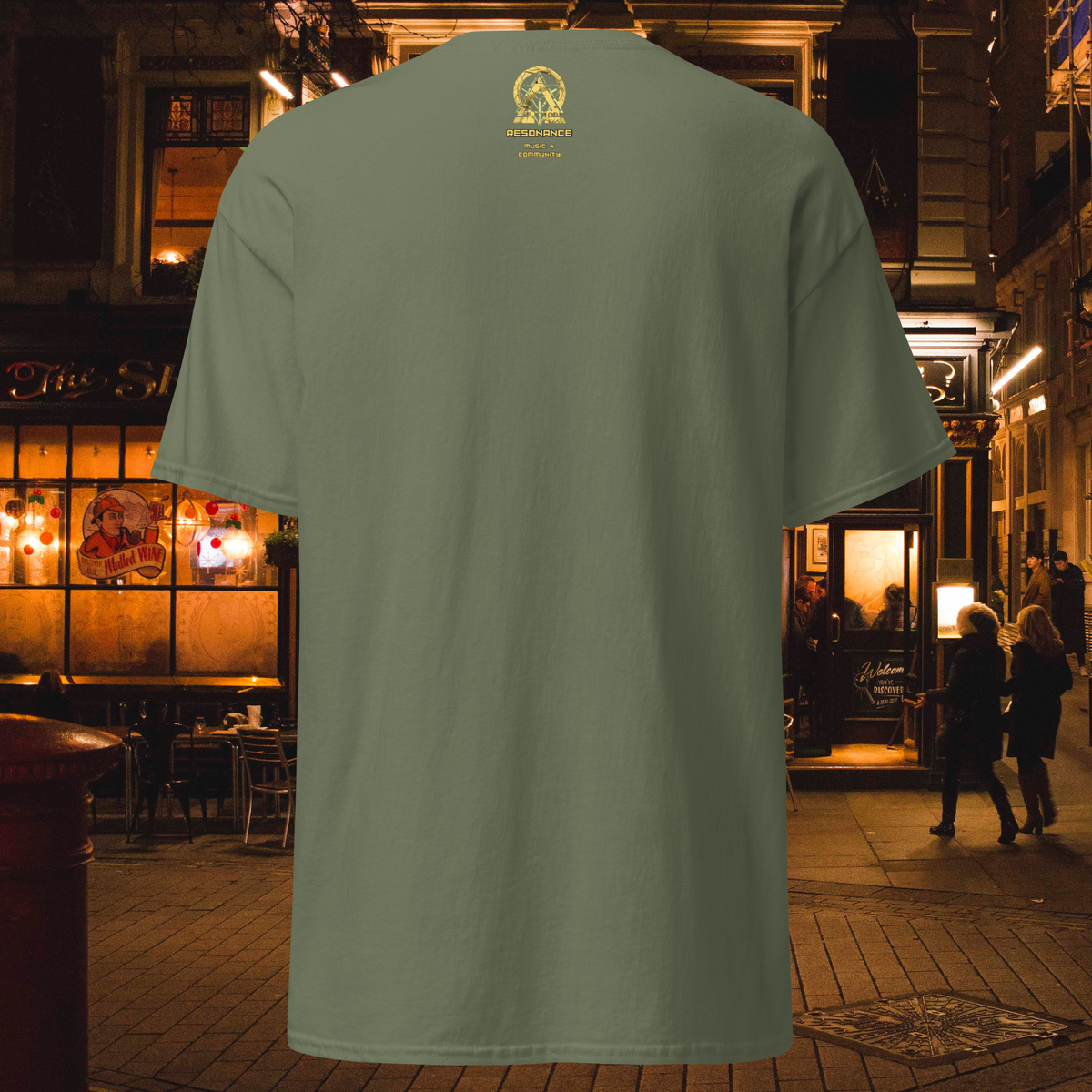 RNC Essential Artist's Classic Tee military green detail product image.