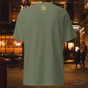 Earthy military green RNC Essential Artist's Classic Tee, perfectly blending casual style with an artistic touch. A subtle nod to contemporary fashion with a vintage feel.