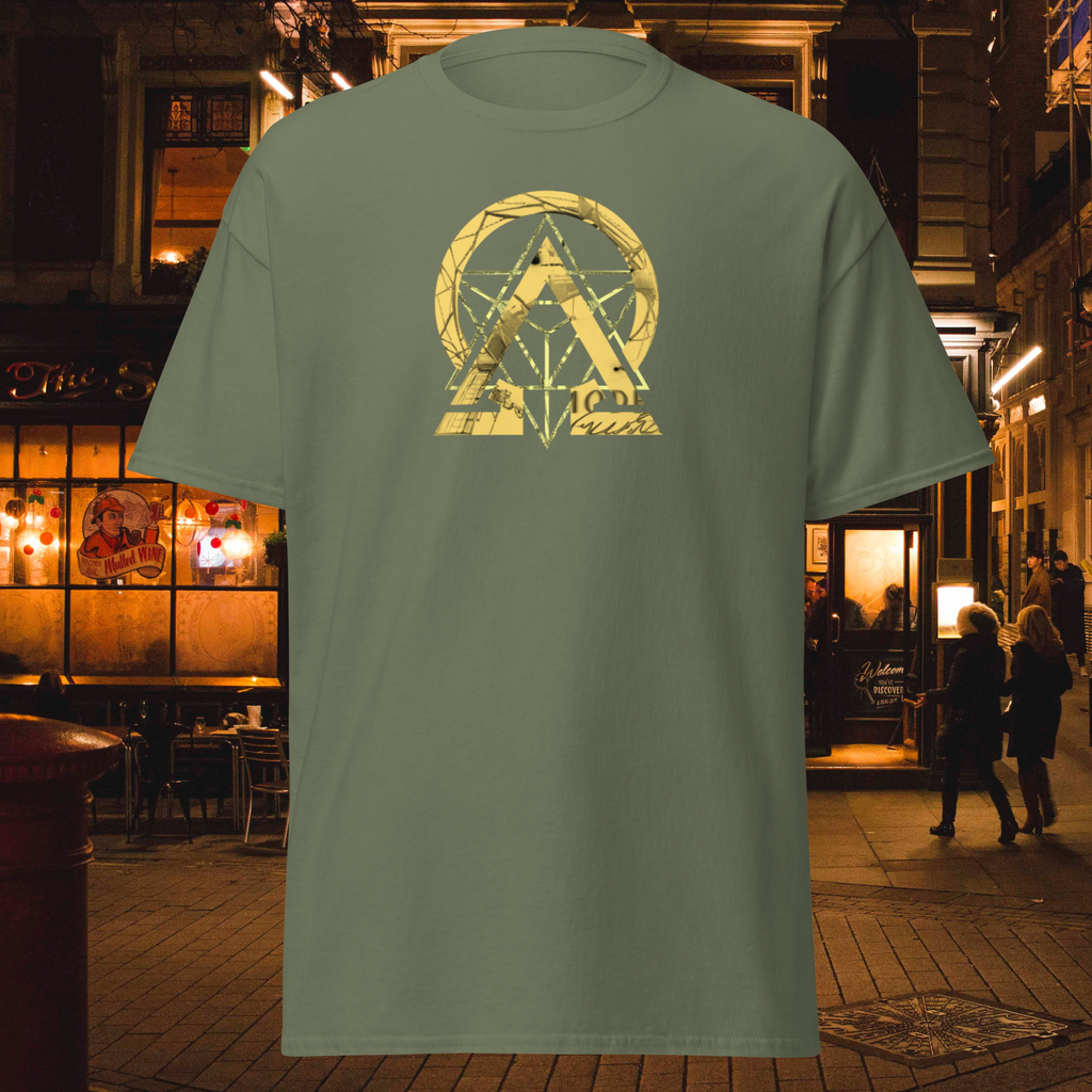 RNC Essential Artist's Classic Tee military green side product image.