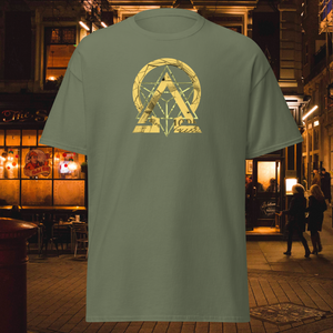 Earthy military green RNC Essential Artist's Classic Tee, perfectly blending casual style with an artistic touch. A subtle nod to contemporary fashion with a vintage feel.