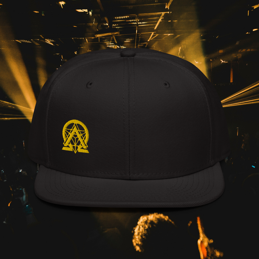 RNC Classic Snapback Hat black front product image.