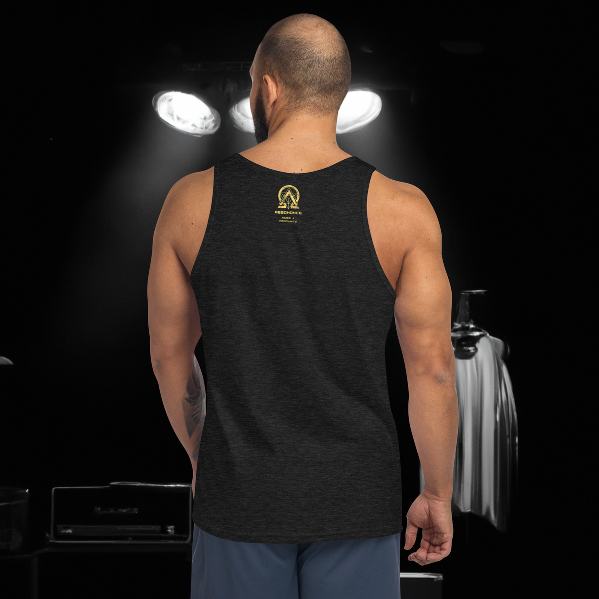 rnc4music Tank Top „Essential“ – Anthrazit Rückseite