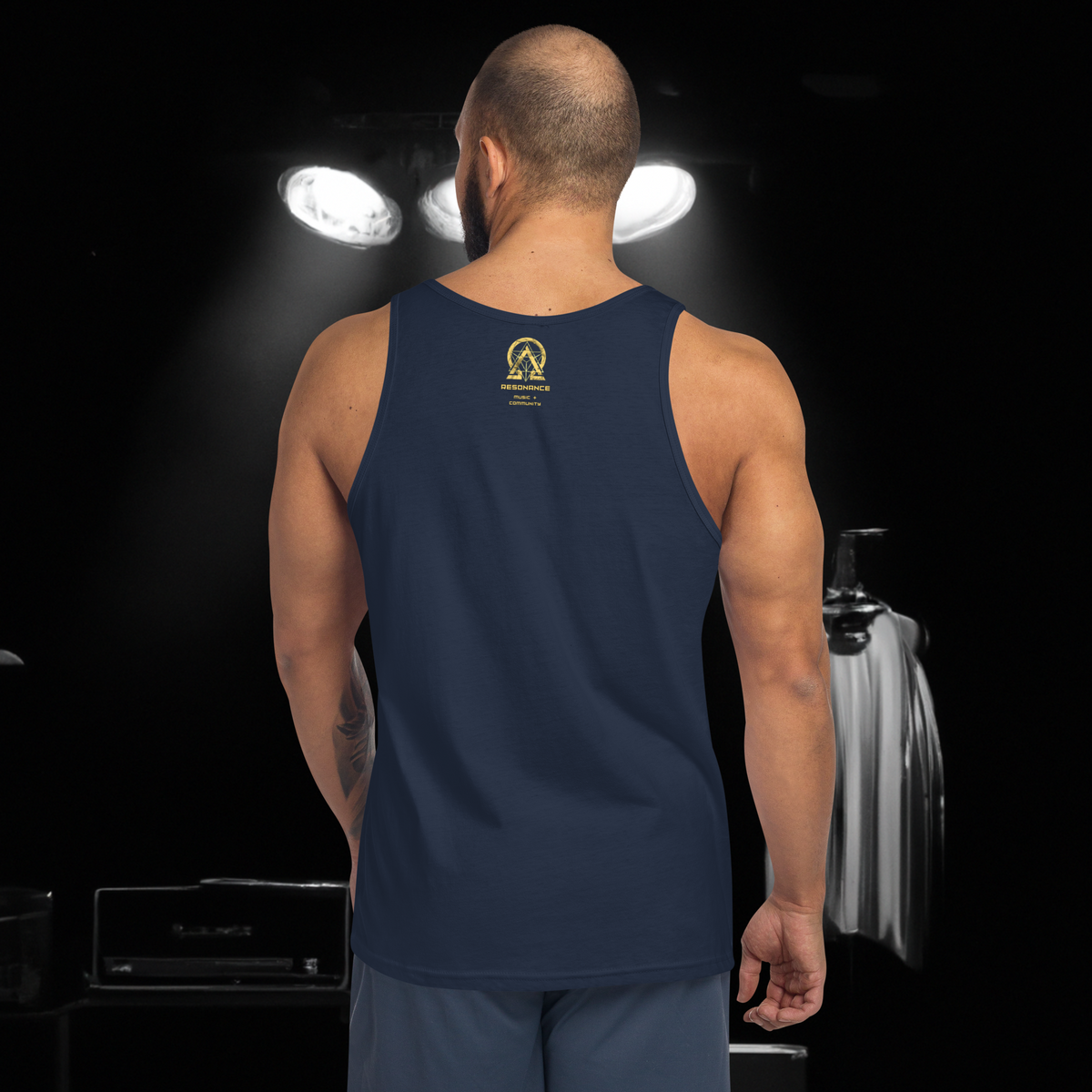 rnc4music Tank Top „Essential“ – Navy Rückseite