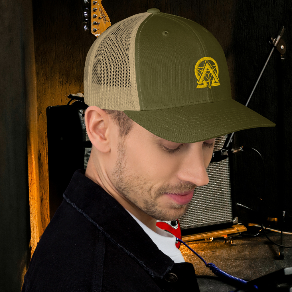 rnc4music Trucker-Cap – Oliv schräg, Lifestyle