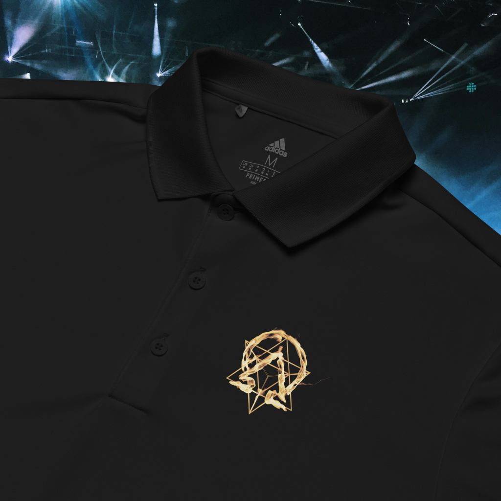 RNC Organization Premium Polo charcoal front product image.