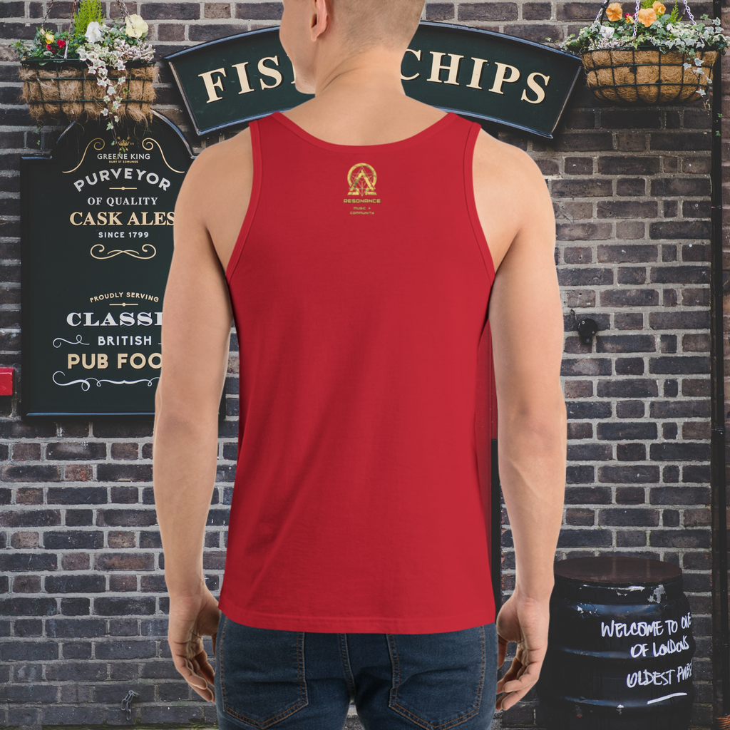 RNC Classic Staple Tank Top red back product image.
