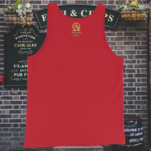 RNC Classic Staple Tank Top in vibrant red, a color that captures the passionate rhythm of creativity and expression.