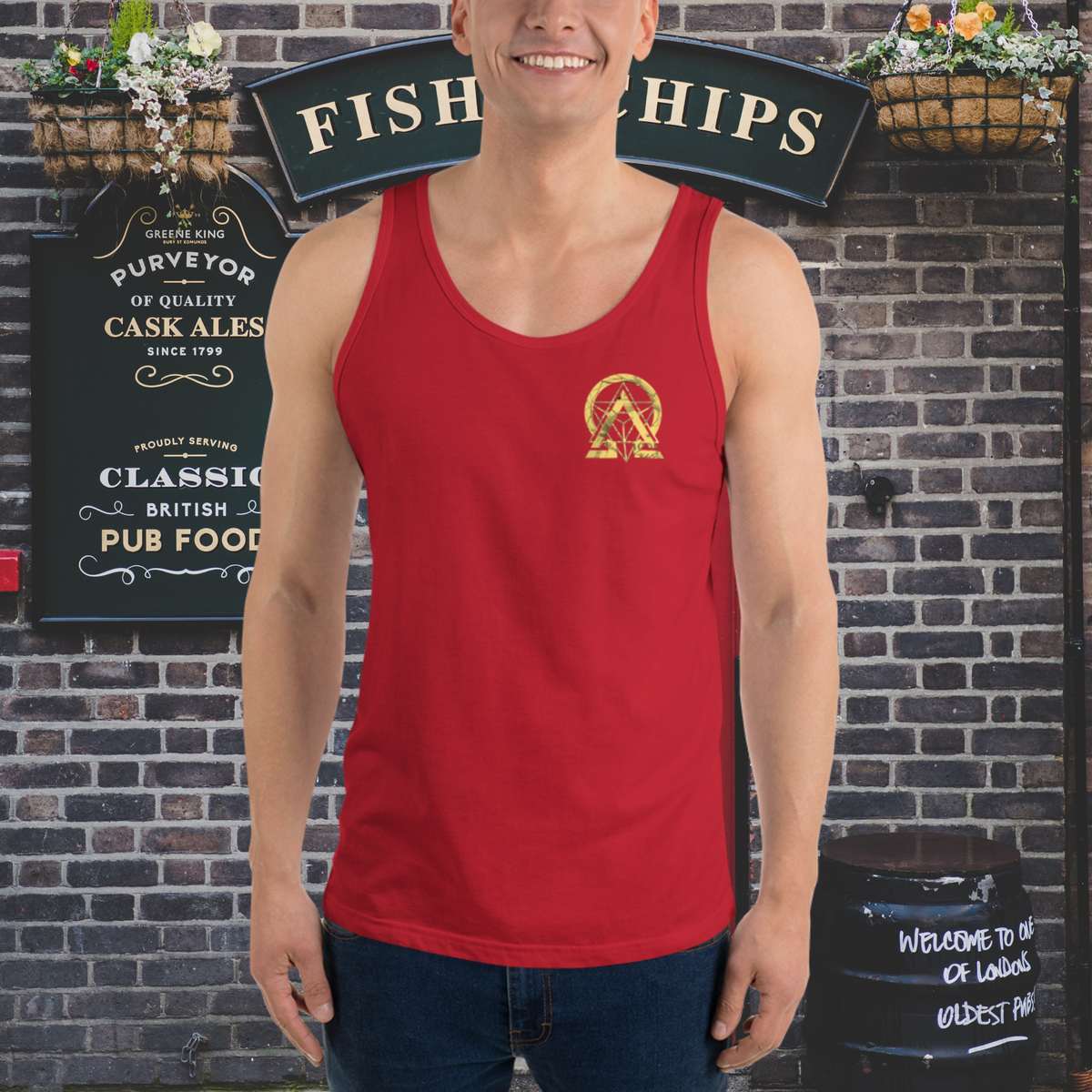 rnc4music Tank Top „Classic“ – Rot Vorderseite