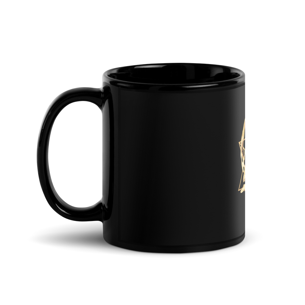 Resonance Black Glossy Mug handle product image.
