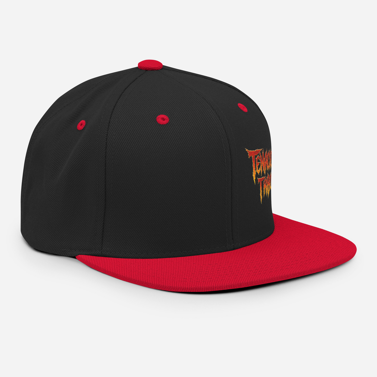 Tenacious Tribute Snapback-Cap – Schwarz/Rot rechts vorne