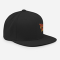 Tenacious Tribute Snapback Hat black front product image.