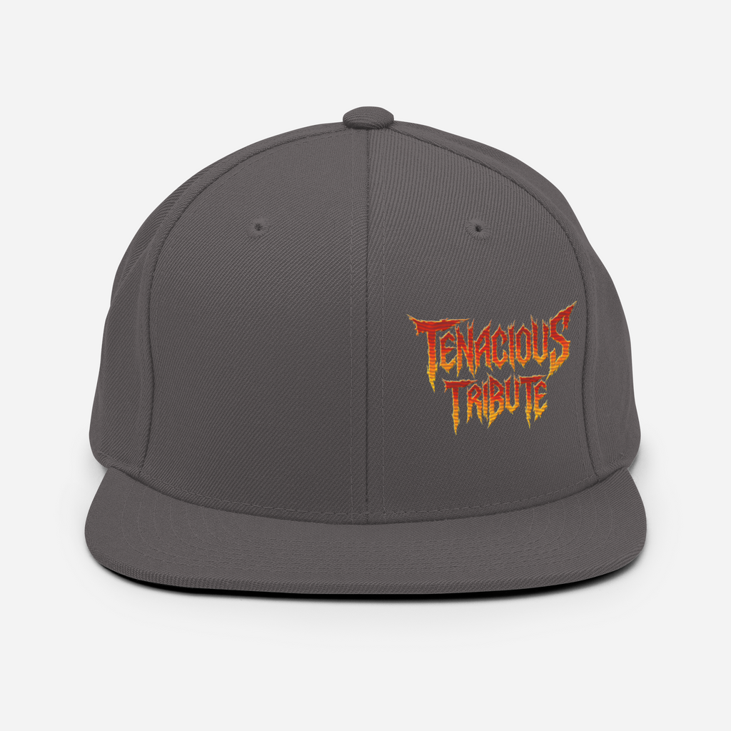 Tenacious Tribute Snapback Hat dark-grey front view.