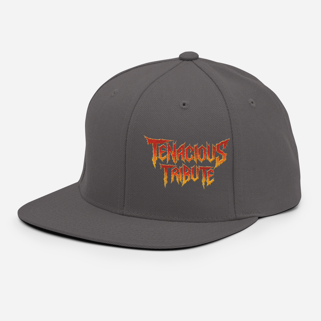 Tenacious Tribute Snapback Hat dark-grey left front view.
