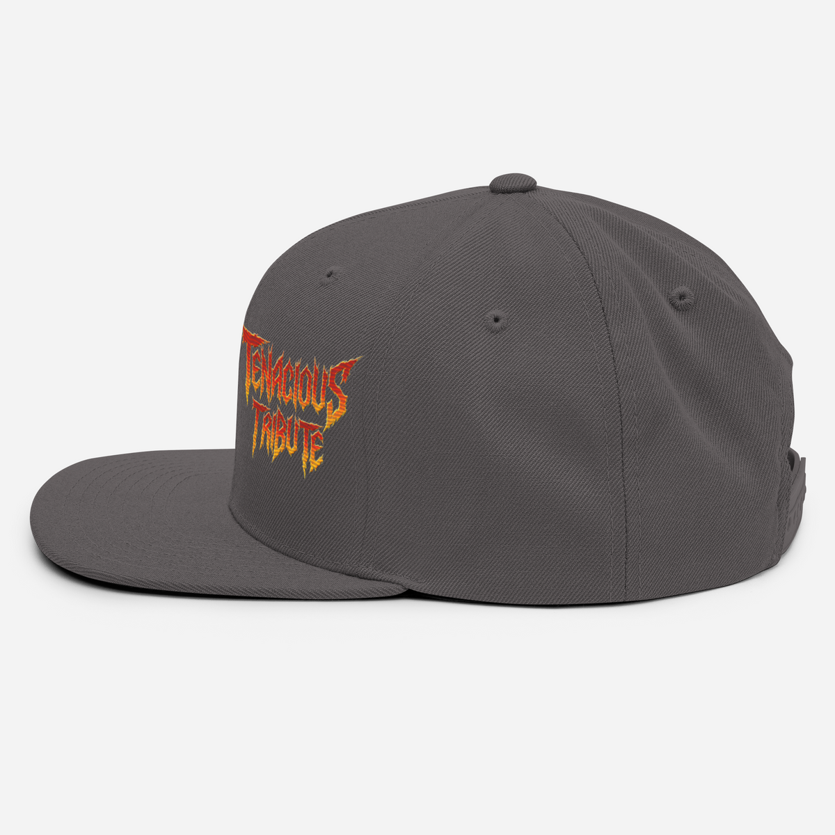 Tenacious Tribute Snapback Hat dark-grey left side view.