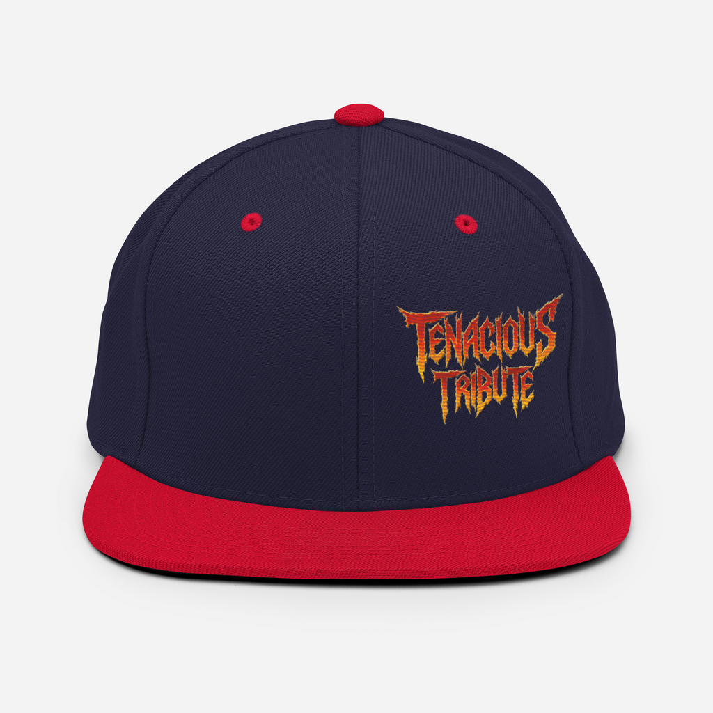 Tenacious Tribute Snapback Hat navy-red front view.