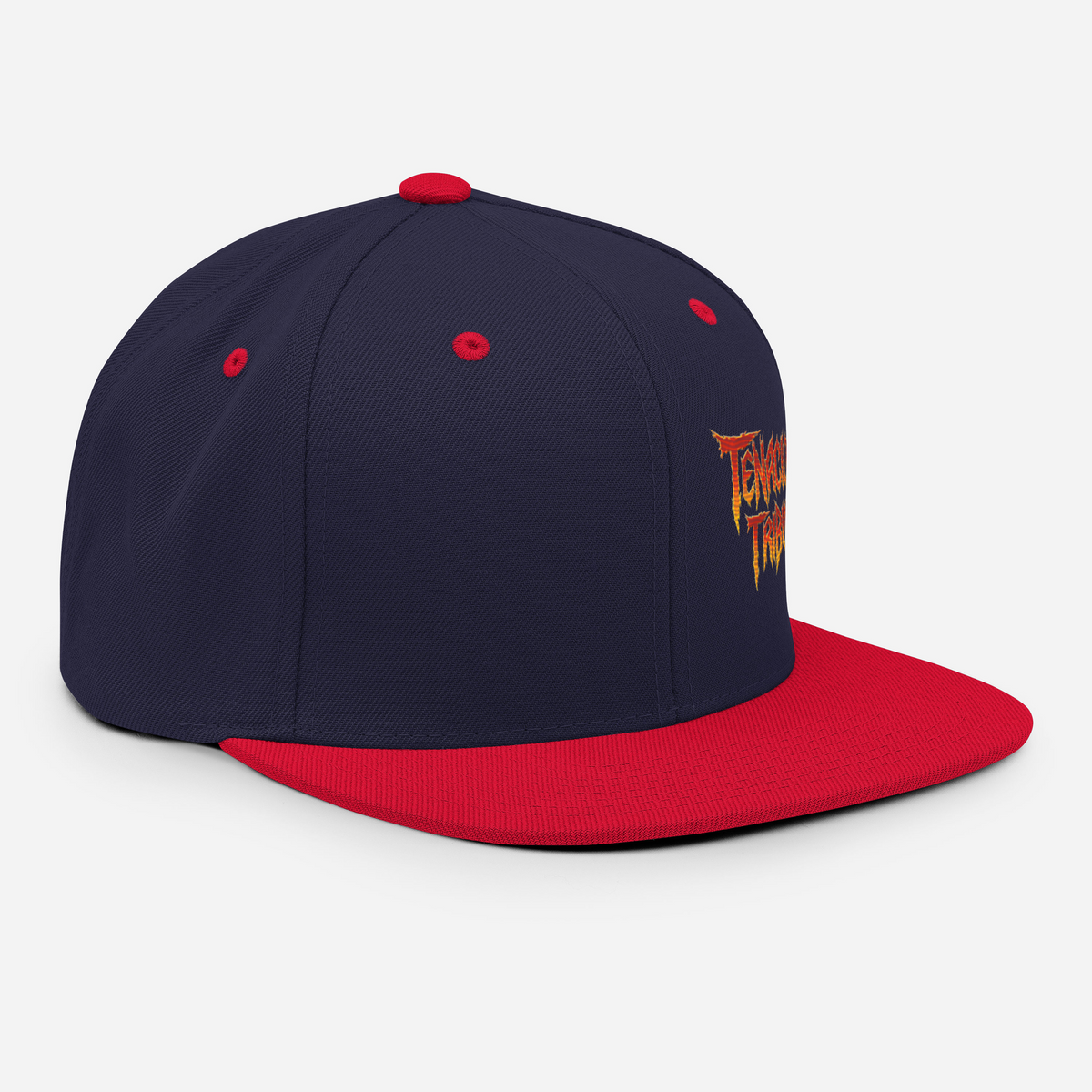Tenacious Tribute Snapback-Cap – Navy/Rot rechts vorne