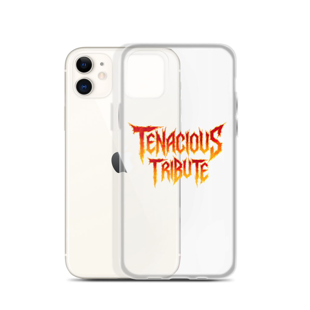 Clear Case for iPhone angled product image.