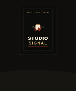 Studio Signal poster wall preview