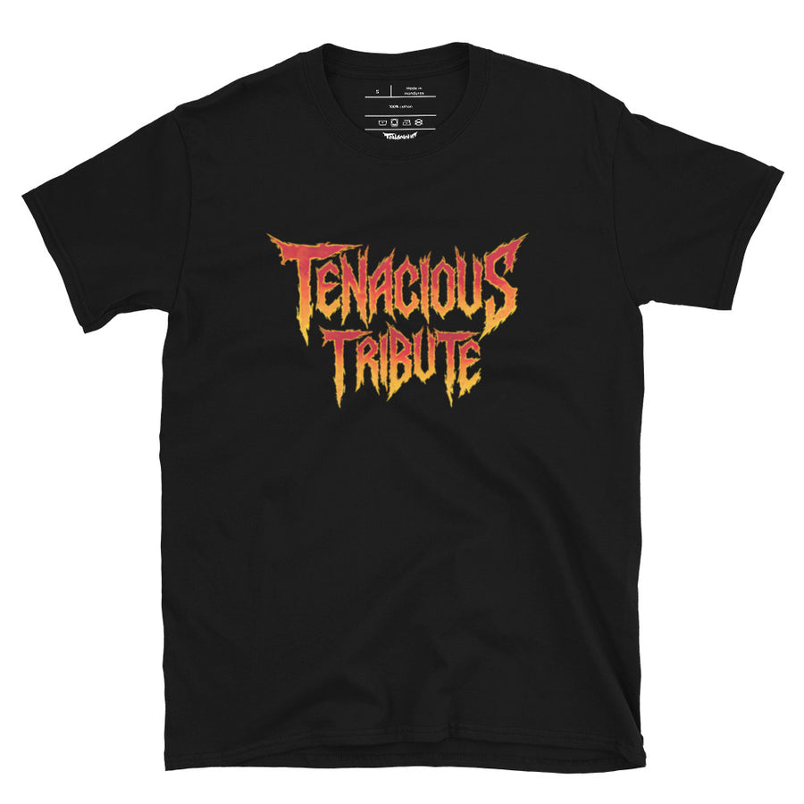 Tenacious Tribute T-Shirt black front product image.