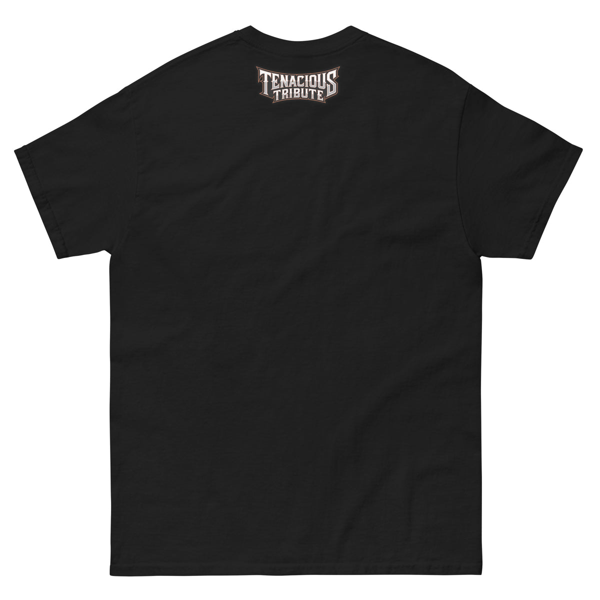 Tenacious Tribute Logo-T-Shirt – Schwarz Rückseite