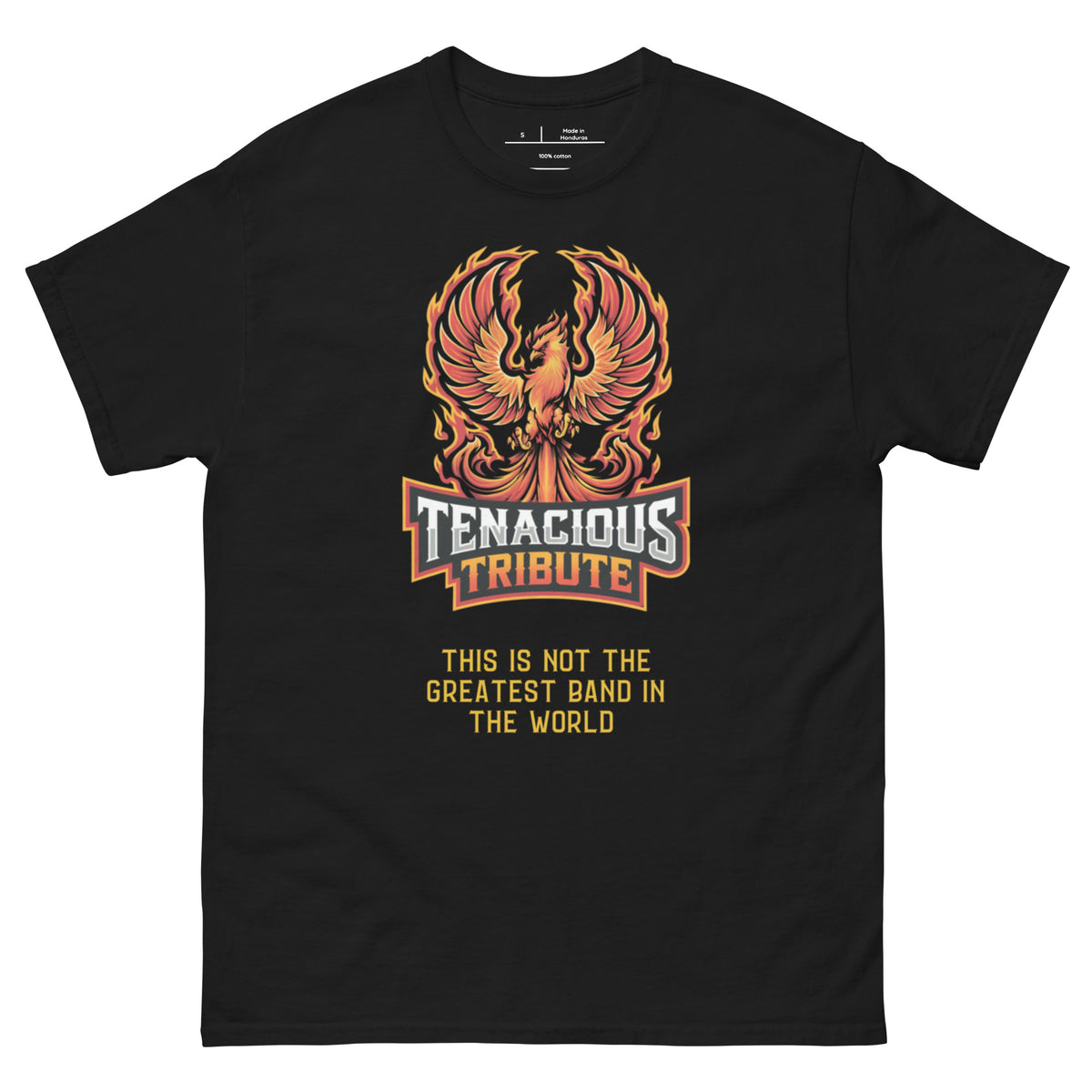 Tenacious Tribute Logo-T-Shirt – Schwarz Vorderseite
