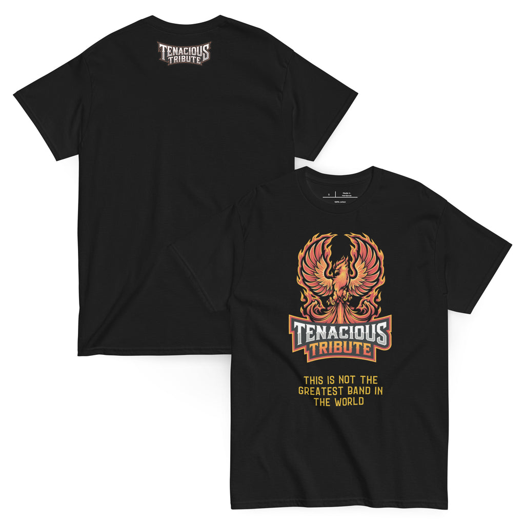 Tenacious Tribute Logo Tee black side product image.