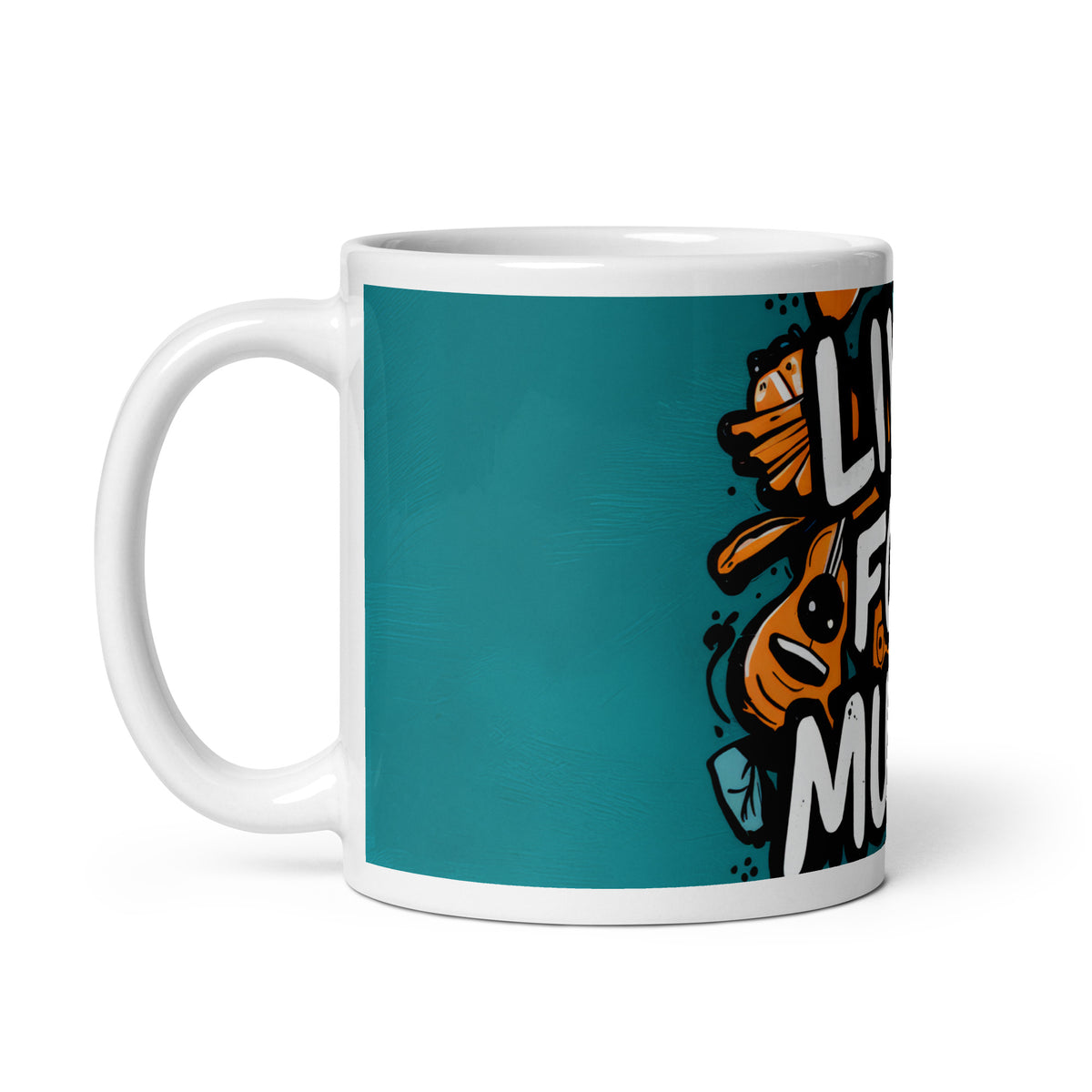 rnc4music Tasse „Live for Music“ – Henkel