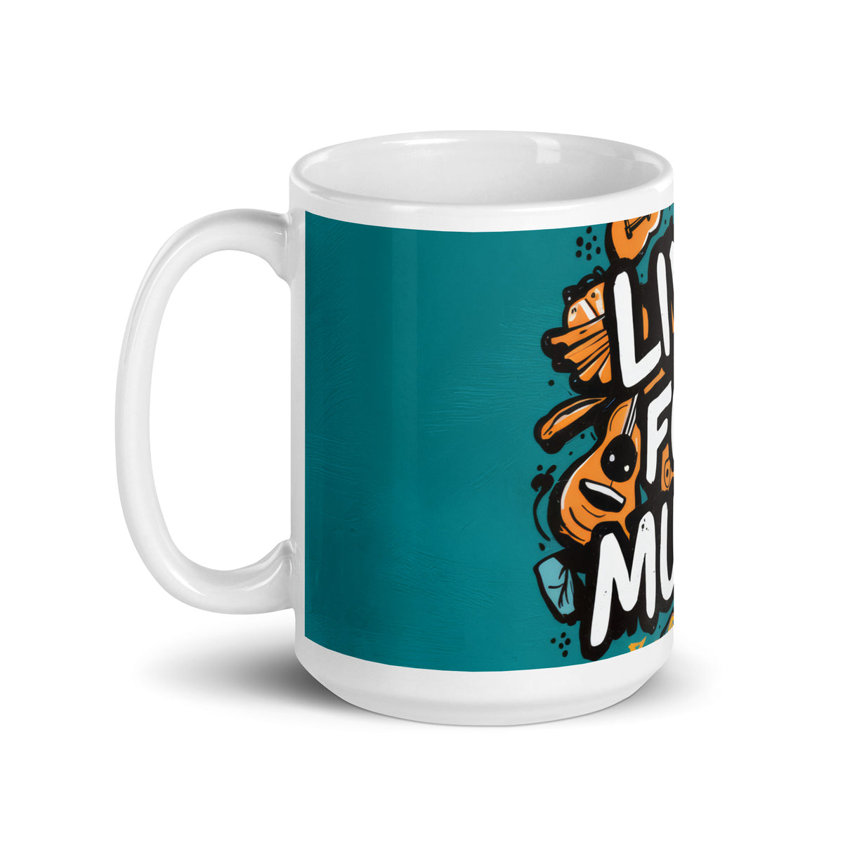 rnc4music Tasse „Live for Music“ – auf dem Schreibtisch
