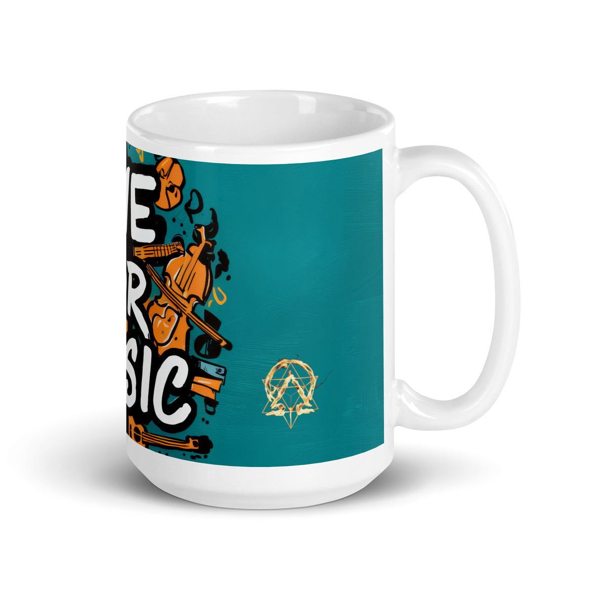 rnc4music Tasse „Live for Music“ – Detail